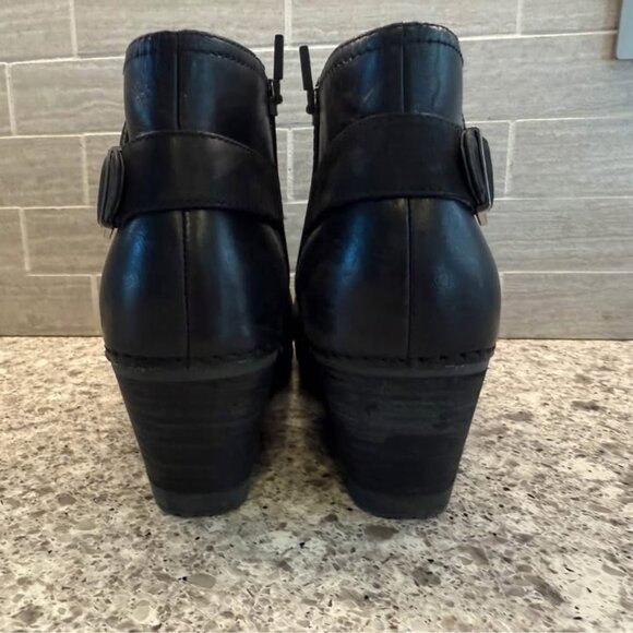 Women’s Dansko Black Leather‎ Ankle Boots/Booties-Size 38 (7.5) - Picture 6 of 10